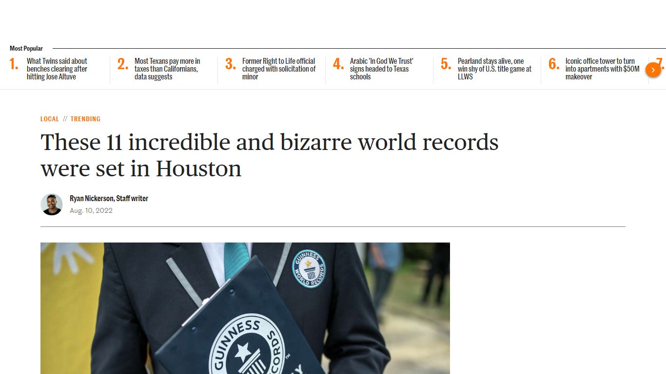 11 bizarre and incredible world records that were set in Houston