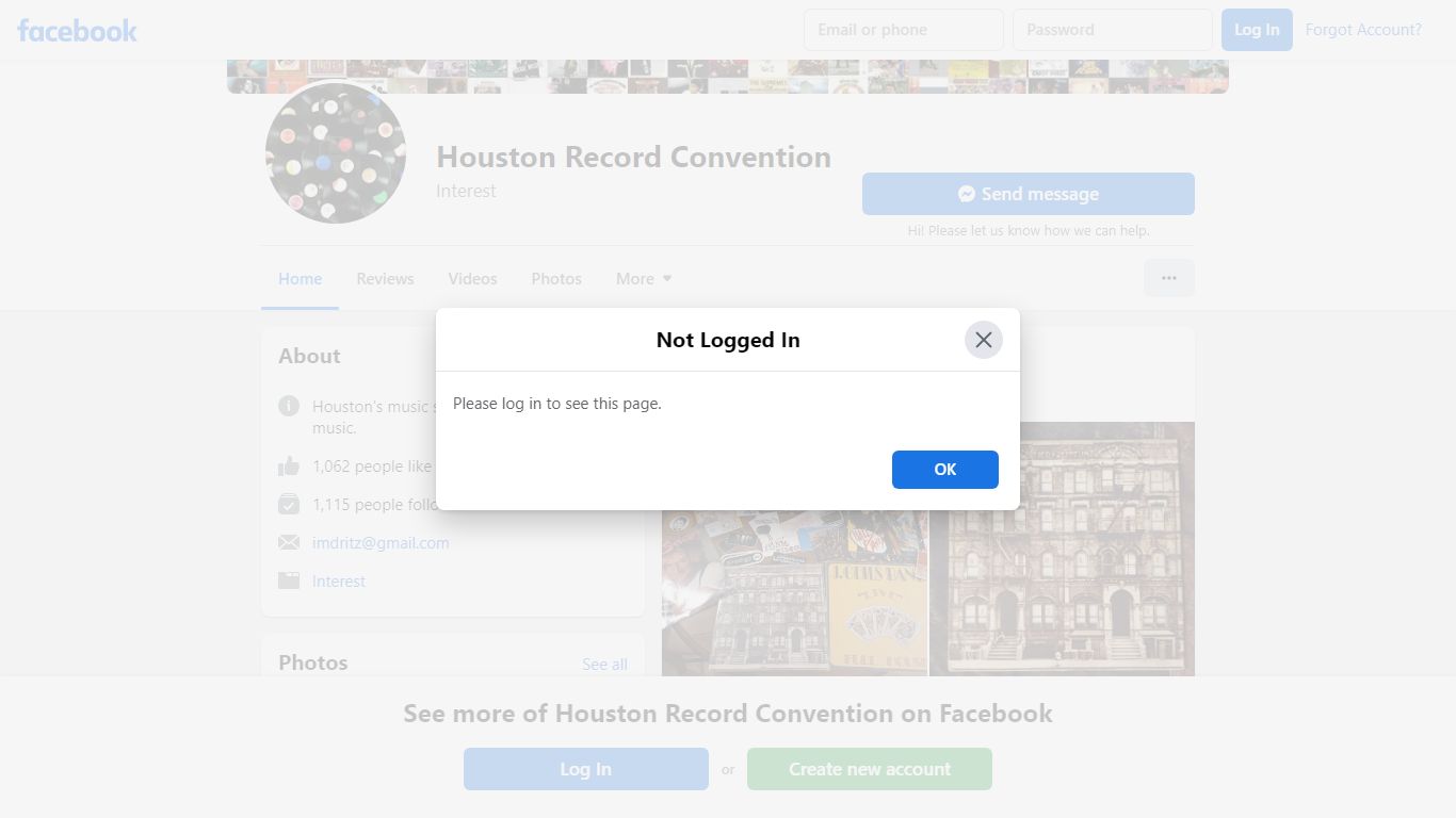 Houston Record Convention - Home - facebook.com